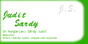 judit sardy business card