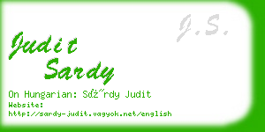 judit sardy business card